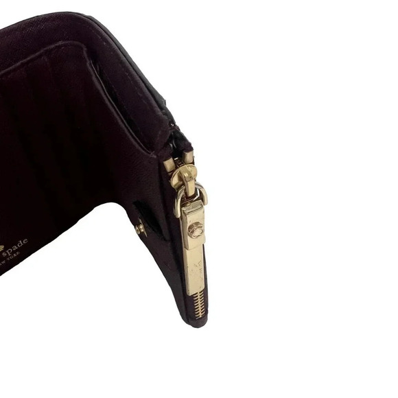 Kate Spade Perforated Cameron Street Burgandy Barrel Pocketbook & Billfold - Picture 16 of 16